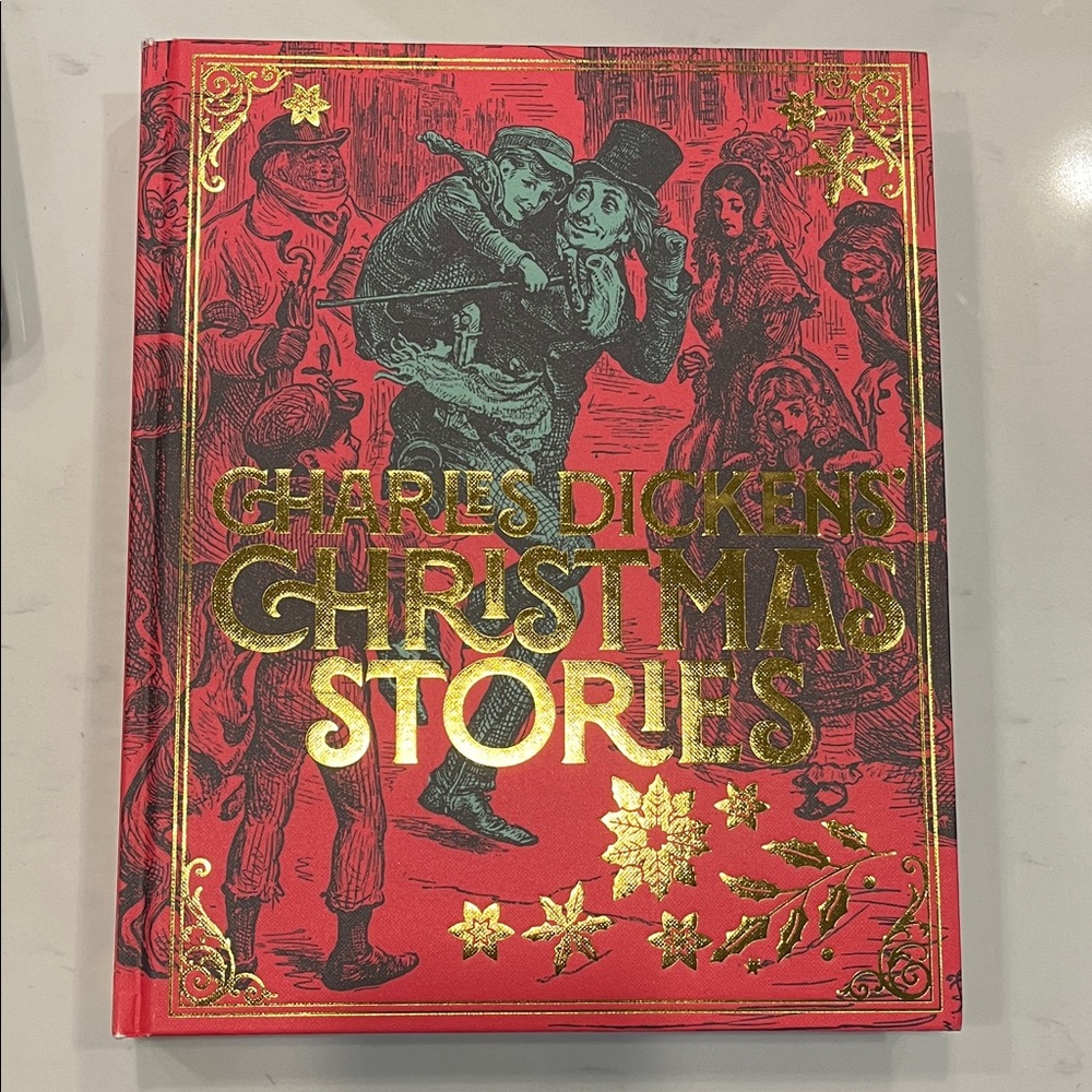 Charles Dickens Christmas Stories Book With Sprayed Edges (New)